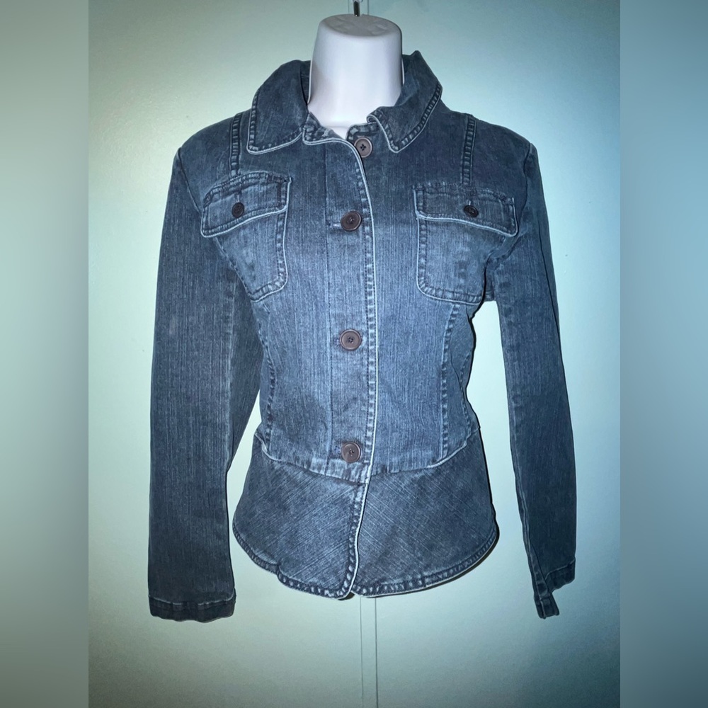 Talbots Denim Jacket Size‎ 8 Petite Stretch
